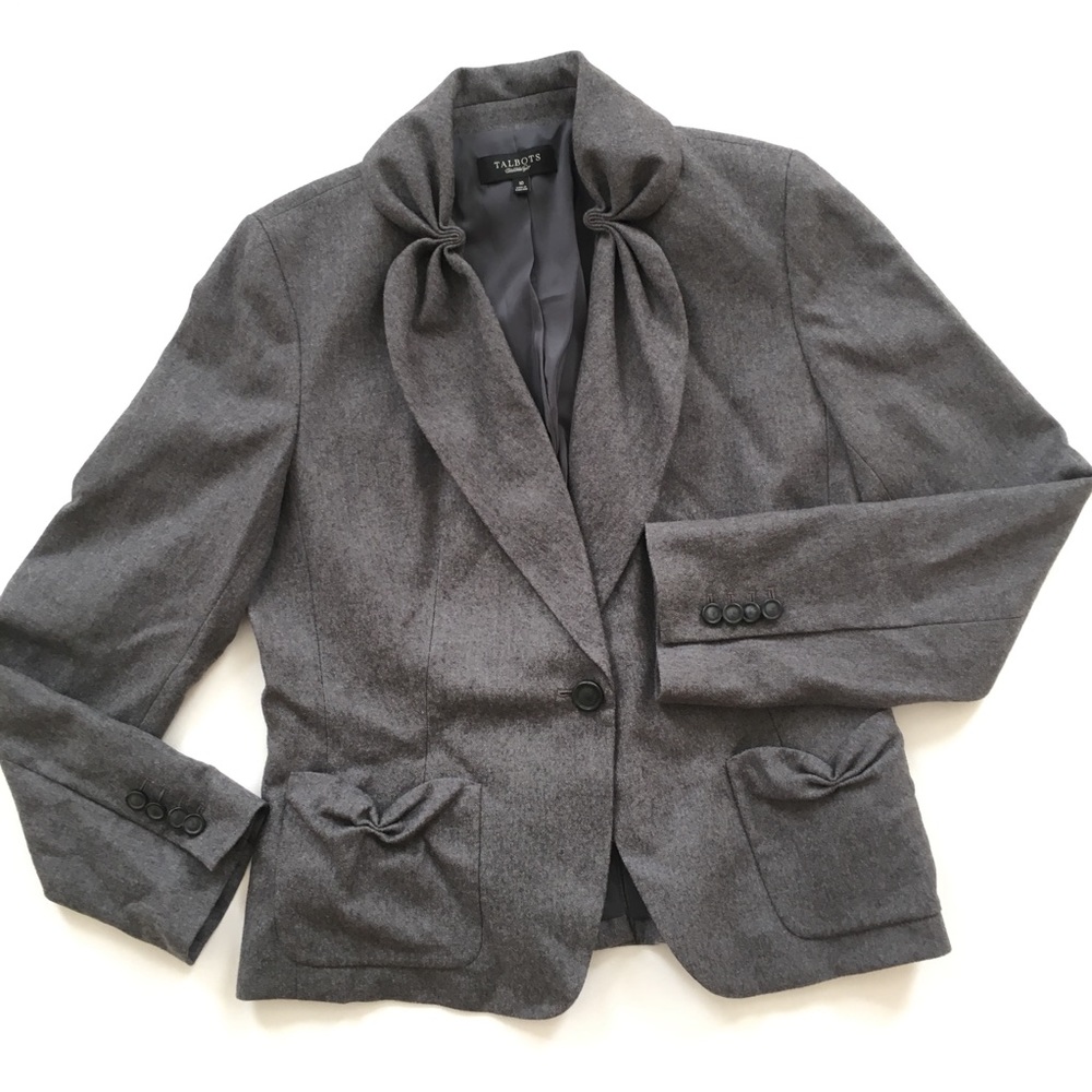 Talbots Womens Blazer Jacket Bow Romantic